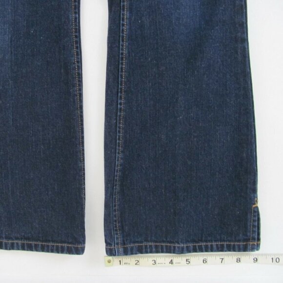 Silver Jeans Women's Size 28 (28 x 29 Measured) Bootcut Dark Wash Slit Leg - Picture 9 of 11